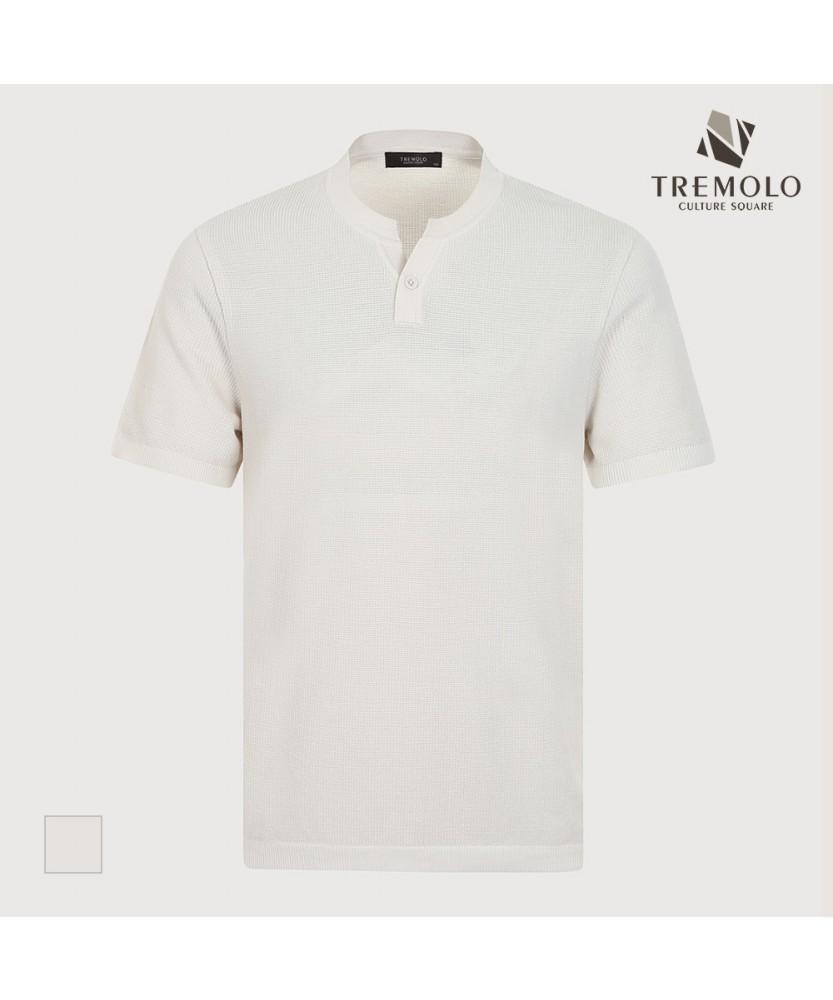 TREMOLO Henley Neck Solid Knit_Trnbs4M2451