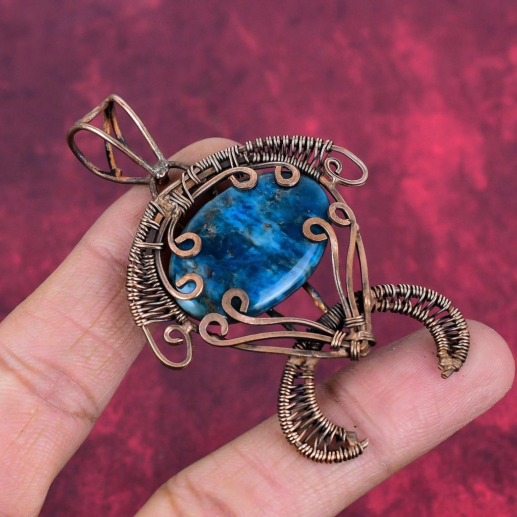 Neon-Apatit-Anhänger Kupferdraht-umwickelter Anhänger Original-Edelstein-Schmuck handgefertigter Schildkröten-Anhänger Kupferdraht-Wickel-Schmuck Geschenke für sie