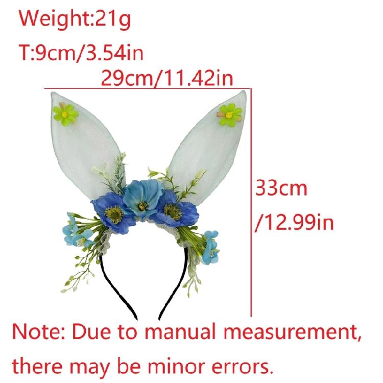 Festival Rabbit Ears Hair Band Soft Mesh Plastic Holiday Theme Hair Decoration Comfortable Wear for Children Adults