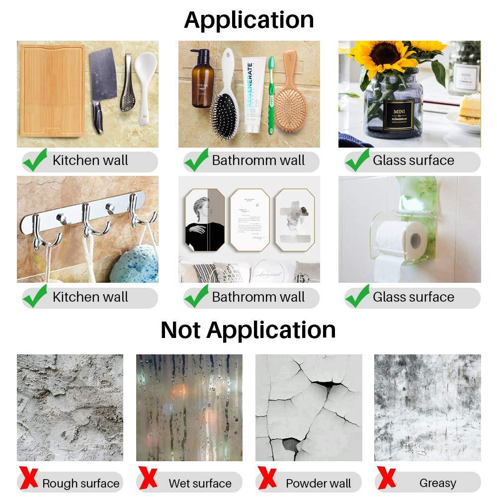 Clear Double-Sided Adhesive Tape Washable Reusable Strong No Residue Home Office Kitchen Decor Anti Slip