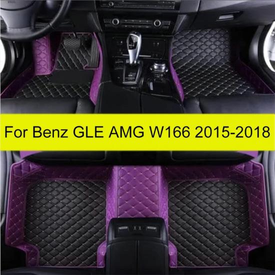Car Floor Mats For Mercedes Benz GLE AMG W166 53 63 63S 2015 2016 2017 2018 Foot Pads Carpet Cover Interior Accessories