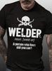 Unisexs Funny Welder Definition Fixes Shit Text Letters Casual Cotton Tshirt