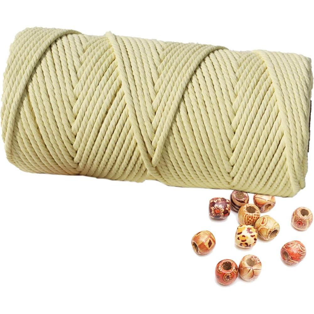 

3мм*100м Шнур для макраме 100м Цветная хлопковая веревка Витая веревка для макраме Аксессуары для рукоделия DIY Рождественский декор для дома и свадьбы