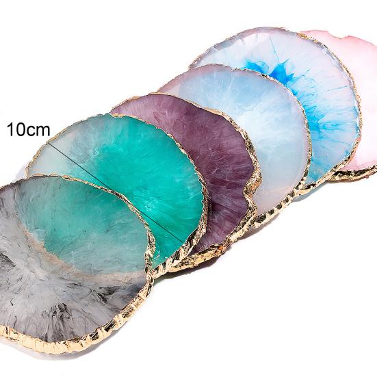 Palette Golden Edge Resin Mixing Drawing Paint Manicure Display Shelf