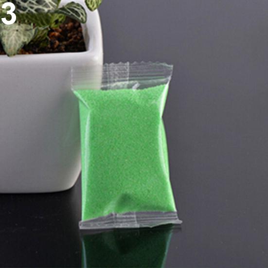 

1 пакет красочный кварцевый песок миниатюрный бак аквариум бонсай горшок сказочный садовый декор зелёный