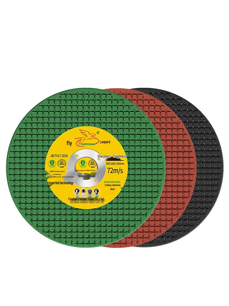 Flying Leopard 100mm Stainless Steel Cutting Disc - 0.8mm Thick Angle Grinder Blade for Metal & Iron