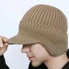 Winter Knitted Hat For Men Women Outdoor Cycling Ear Protection Warmth Peaked Cap Casual Fashion Sunhat Elastic Knitted Hat