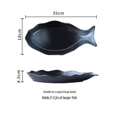 ZISIZ Ceramic Fish Serving Plate