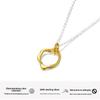 Collar de plata de ley con colgante irregular diseño minimalista elegante para mujer