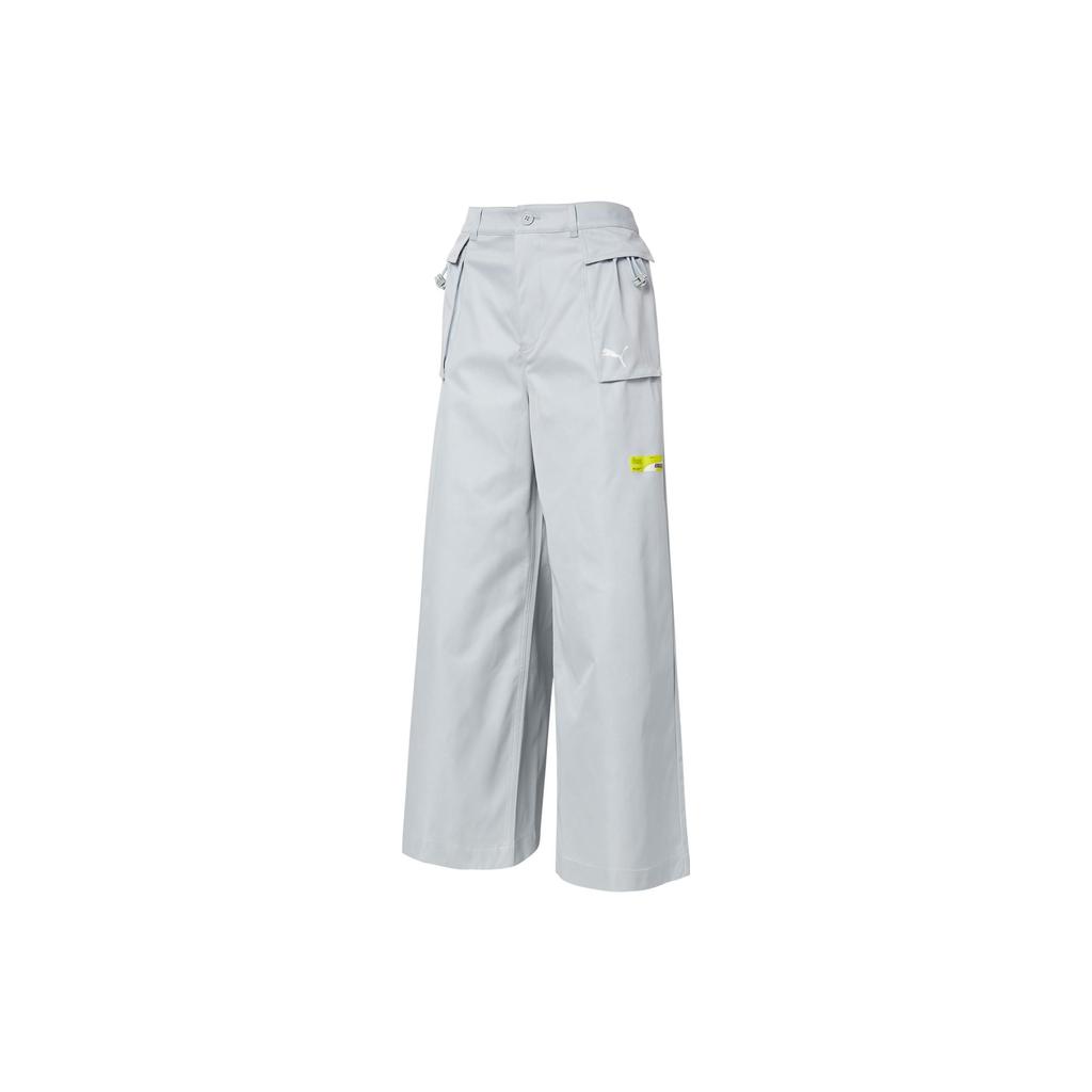 Puma X Roaringwild Collaboration Solid Color Wide Leg Casual Pants Women Bottoms Blue 532601-71