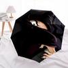Witch, Forest Themed Automatic Opening and Closing Umbrella, Brightly Colored 8-rib Portable Umbrella, Suitable for Men and Women, A Perfect
