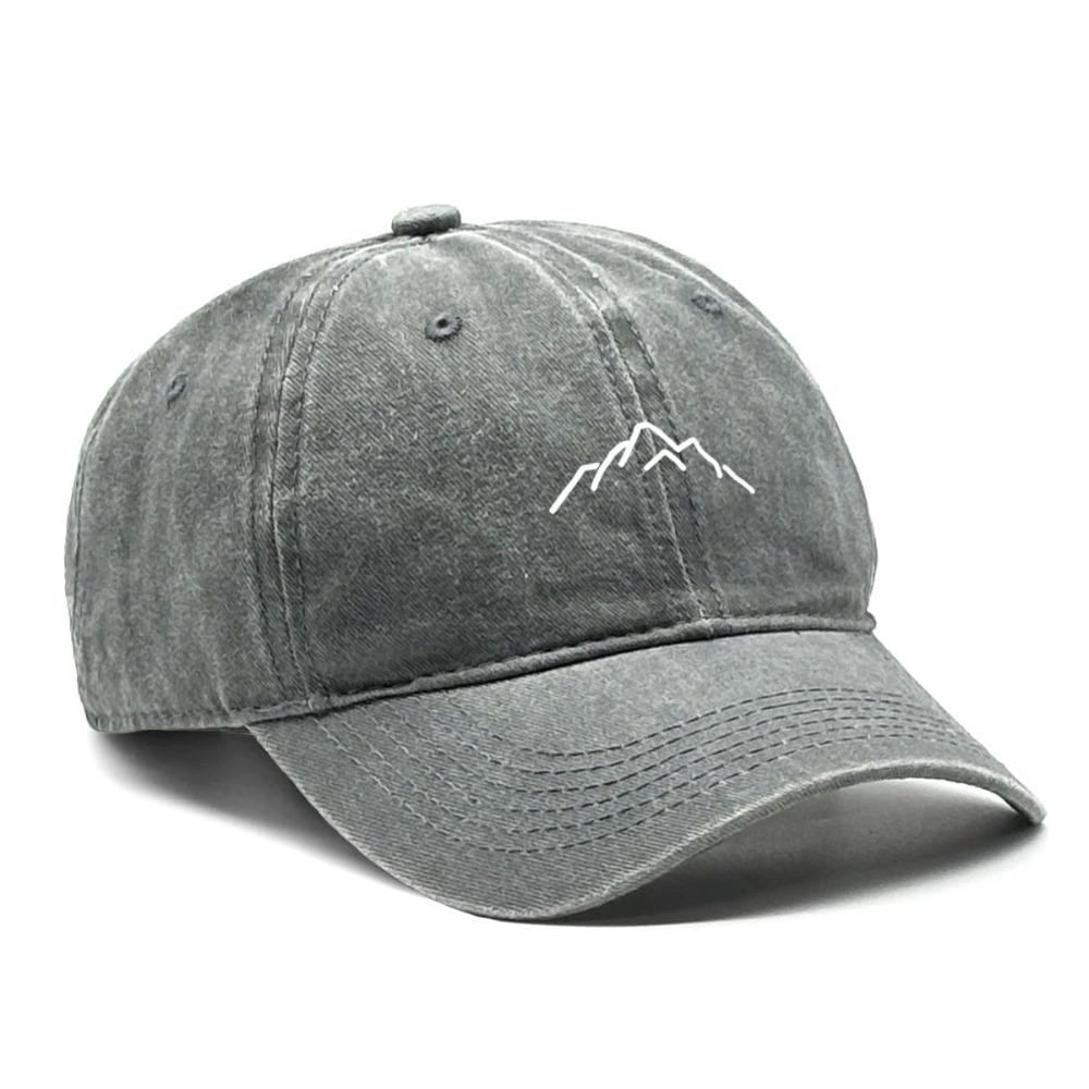 Mountaintop Print Adjustable Baseball Caps Mountain Range Dad Hat Casual Snapback Baseball Cap Ideal Choice For Outdoor