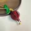Handmade Pomegranate Fruit Pendant Car Keyring Bag Pendant Cute Leather Keychain  Men