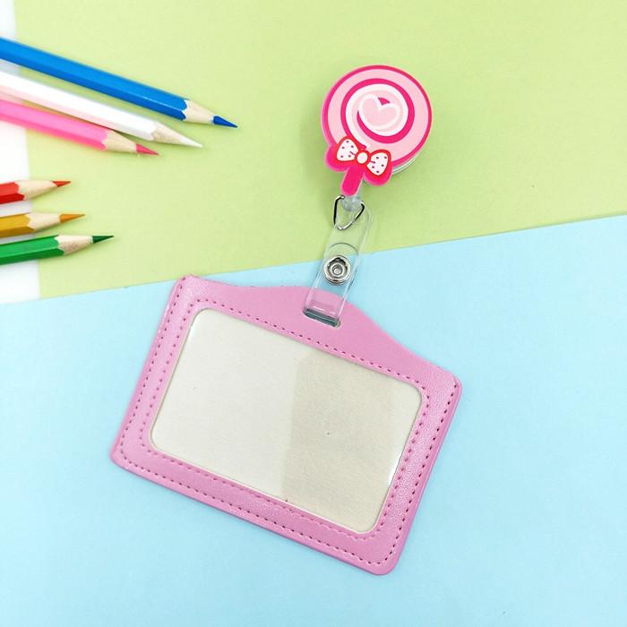 1PCS Work Credit Card Holders Cute Student Card Cover Case Name ID Card Cover Work Identity Badge Bags