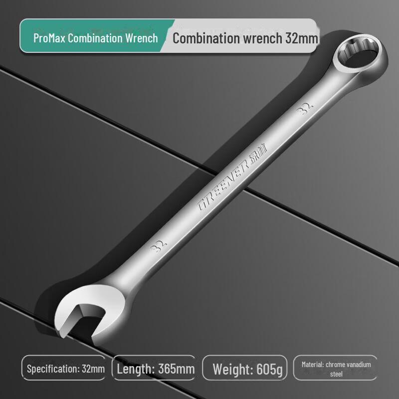 Green Forest Dual-Purpose Wrench Set: Double-Head, Open-End, 13-14mm