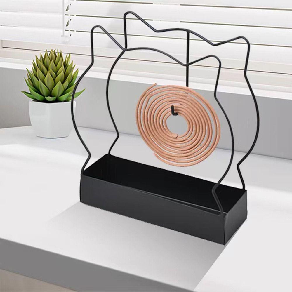 Creative Cat Shape Mosquito Incense Holder Hanging Iron Mosquito Incense Burner Anti-Mosquito Mosquito Coil Stand Indoor