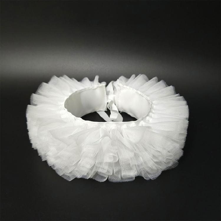 Dámský viktoriánský styl Síťovaný volánkový falešný límeček Choker Tyl na krk Pro Cosplay Halloweenské večírky A večerní akce