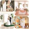 Gold Wedding Arch Backdrop Stand Square Stand, Set of 3, 6.6FT + 5.9FT +4.9FT, Metal Balloon and Flower Frame for Birthday Party, Baby Shower,