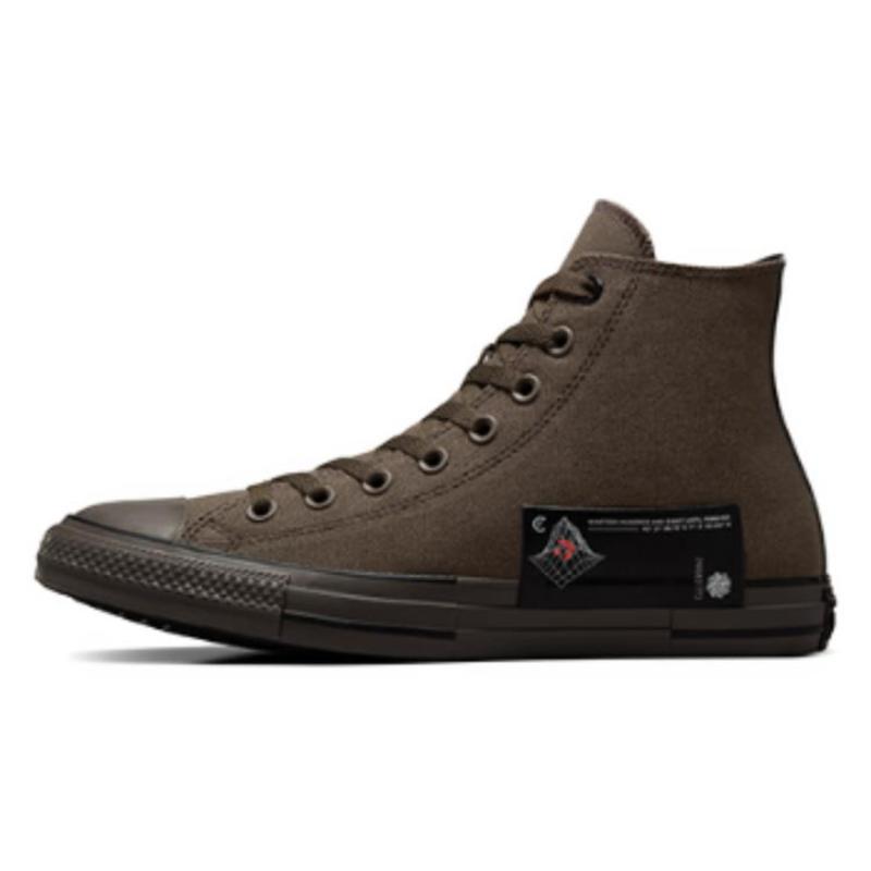 Converse Chuck Taylor All Star Classic Versatile Abrasion Absorbing High Top Canvas Shoes Unisex Black and Brown