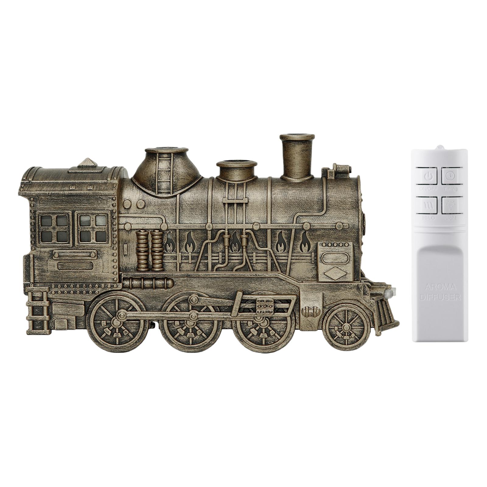 

300ML Vintage Steam Train Essential Oil Diffuser with 2-Color LED Light Aromatherapy Diffuser for Relaxation Home Decor & Gifts