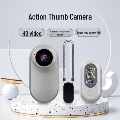 HD Outdoor Cycling Camera with Screen, Lanyard, and Magnetic Mount - Compact Vlog and Sports Recorder