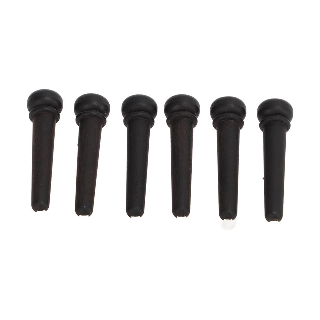 6stk Gitarbroklynger Sort Wood Bridges Pins Gitarer Reservedeler Tilbehør