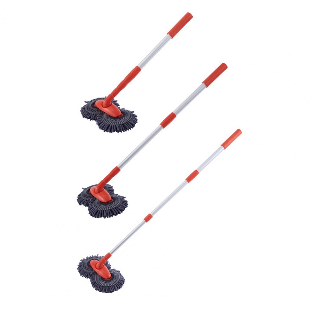 Car Wash Mop Efficient Long Handle Car Wash Brush with Detachable Double Disc Design Reusable Microfiber Window for Windshield
