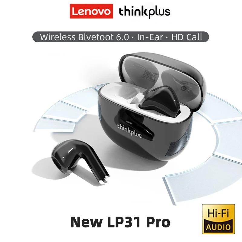 New Lenovo LP31 Pro Wireless Bluetooth 6.0 Earphones TWS HiFi Stereo Headphone Noise Reduction Earbuds Gaming Sport Headset with Mic