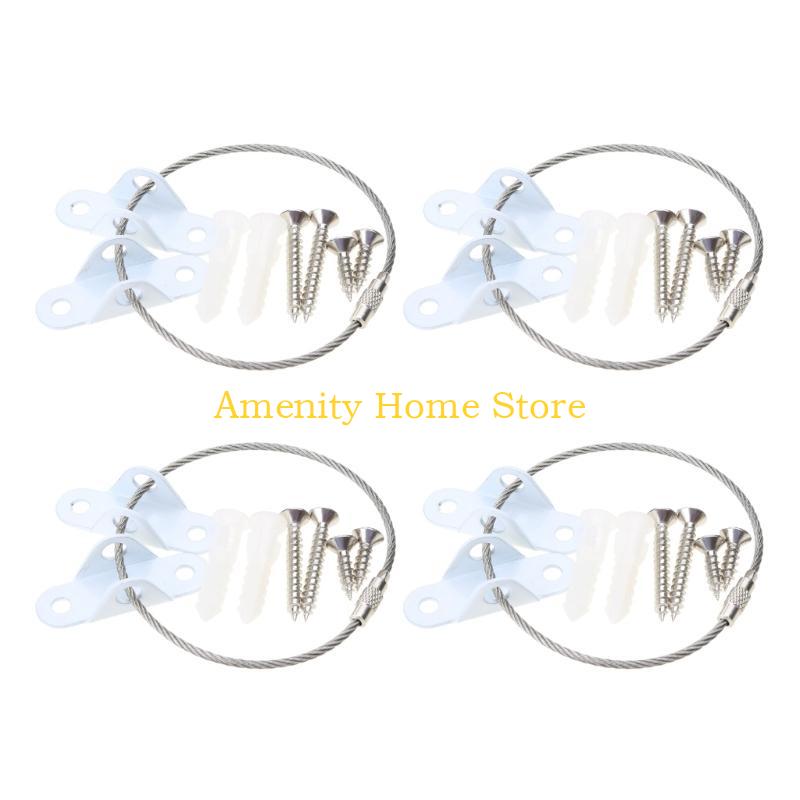 F26C Adjustable Furniture Anti tip Straps Wall Mounted Furniture Safety Straps Strong Heavy Duty Furniture Anti tip Straps