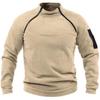 Men Autumn Winter Stand Collar Sweatshirt Warm Loose Solid Color Breathable Tactical Men Clothing