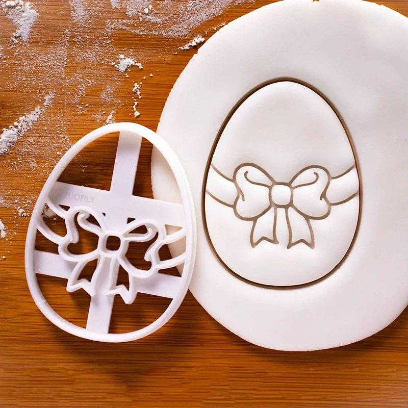 Easter Cookie Cutters Easter Eggs Bunny Biscuit Mold Baking Tool DIY Handmade Biscuit Stamp Mould Bakeware Tools Kitchen Gadgets