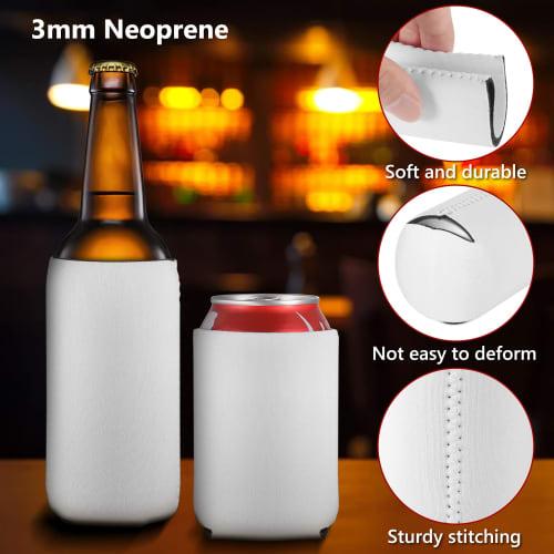 HooAMI Can Cover, Can Holder, Bottle Holder Sleeve for 350ml Cans (White)