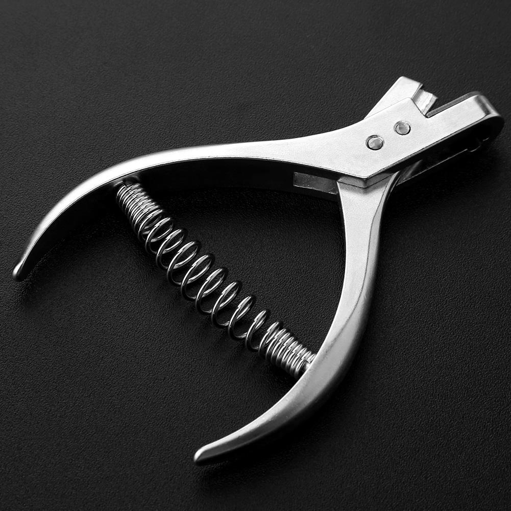 Metal Handheld Slot Puncher ID Card Photo Badge Hole Label Punching Tool