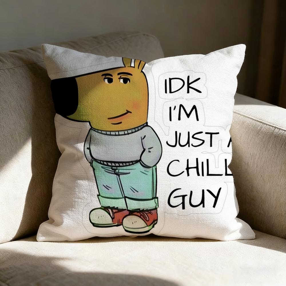 CChill GGuy CARTOON Pillow Case Linen Pillow Covers Cover For Couch Living Room Bench Patio Floor Linen Home Decor
