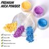 6 Colors/Set Pearlescent Mica Powder Resin Pigment Powder Epoxy Resin Mold Colorant Dye for DIY Epoxy Resin Jewelry Accessories