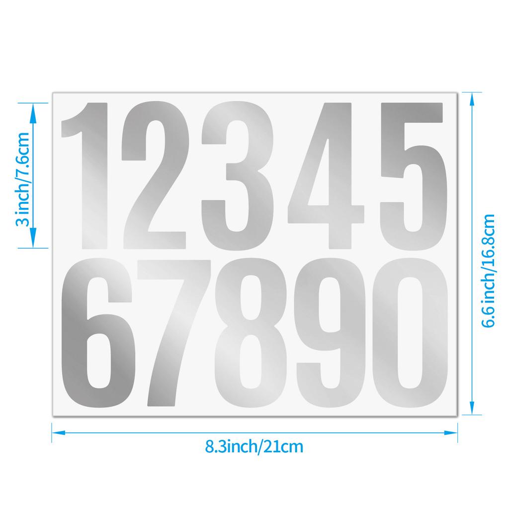 3-inch Digital Sticker Large Vinyl Mailbox Logo Goods Classification Self-adhesive Die Waterproof Digital Sticker