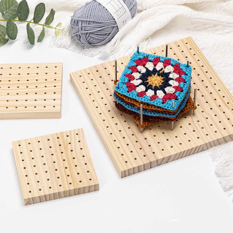 9Pcs Crochet Flower Piece Weaving Piece Shaped Board Hand-Woven Granny Square Shaped Blocking Pins For Blocking Board