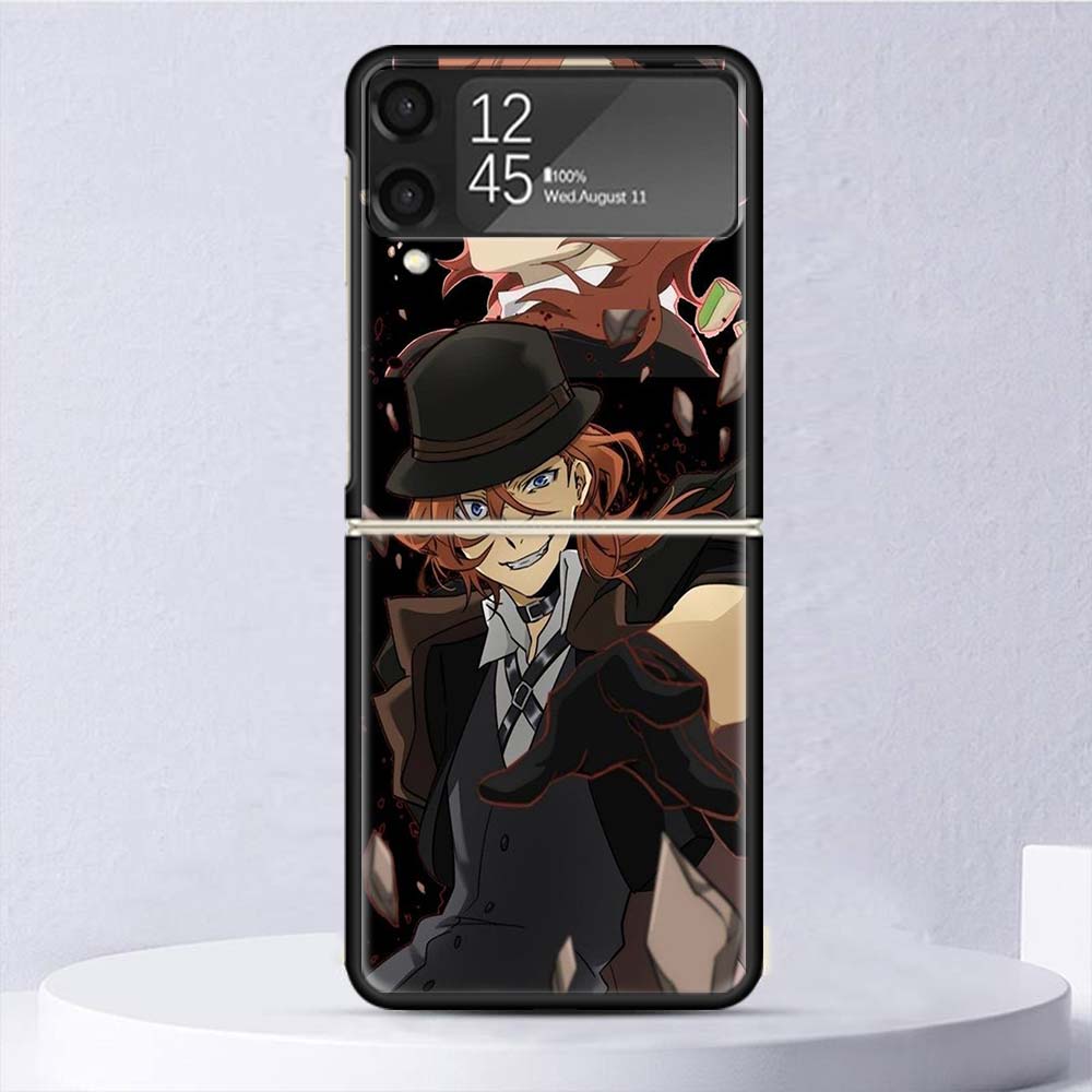 Bungo Stray Dogs Nakahara Chuuya Shockproof Case For Samsung Galaxy Z Flip 7 6 5 4 3 5G Phone Cover Z Flip3 Flip4 Flip5 Flip6 Fl