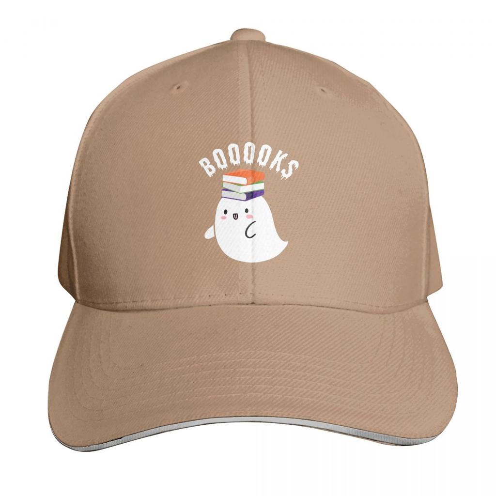 Booooks Halloween Ghost Reading Books Cap Fashion Casual Baseball Caps Adjustable Hat Hip Hop Summer Unisex Baseball Hats