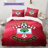 Southampton F.C Vzorovaná Sada Povlečení Prošívaná Přikrývka Domácí Dekorace Dárek (1 * povlak na peřinu + 2 * povlak na polštář bez jádra)