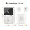 Smart Video Doorbell, High Definition Security Camera with Night Vision, Wireless, Rechargeable Battery, Control Home Security Through the App