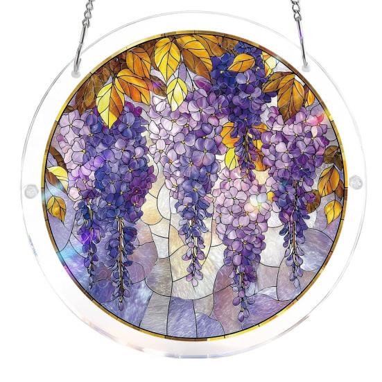 Acrylic Puzzles Sun Catcher Stained Glass Effect Window Hanging Decor Colorful