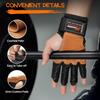 Workout Gloves, Heavy Duty Cowhide Padded Weight Lifting Gloves with Wrist Support, Full Palm Protection & Silicone Grips Gym for Weightlifting