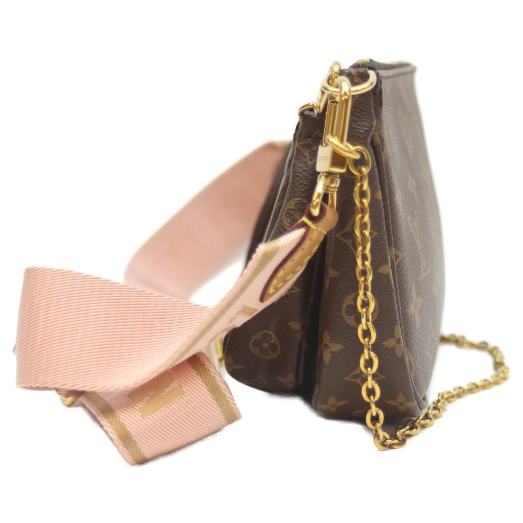 LOUIS VUITTON 20 years M44840 Monogram Multi Pouch Accessories Shoulder bag Brown / pinkUsed