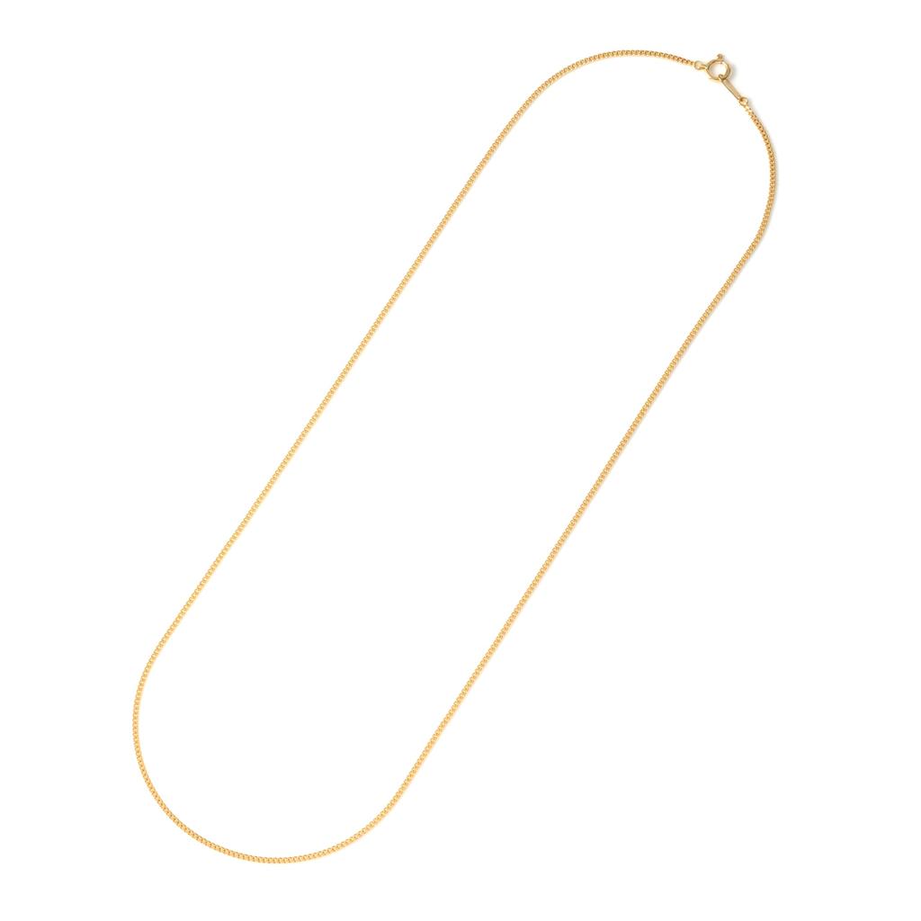 K18 Single Kihei 50cm with Made In 18K Gold Necklace Chain [FAIRY CULLET] Double-Sided 3.8g - Clasp, Certified, Japan,