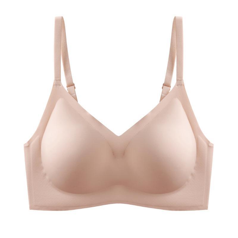 Seamless Latex Sports Bra for Women - No Steel Ring, Anti-Sagging, Small Chest, Beautiful Back, Solid Color