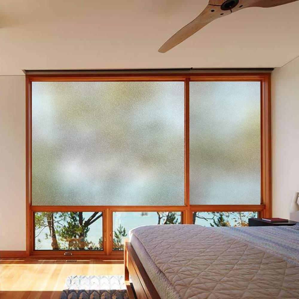 Matte Frosted Window Film Privacy Uv Protection Self Adhesive Glass Vinyl For Home Heat Regulation Stained Decorative Glass Sticker