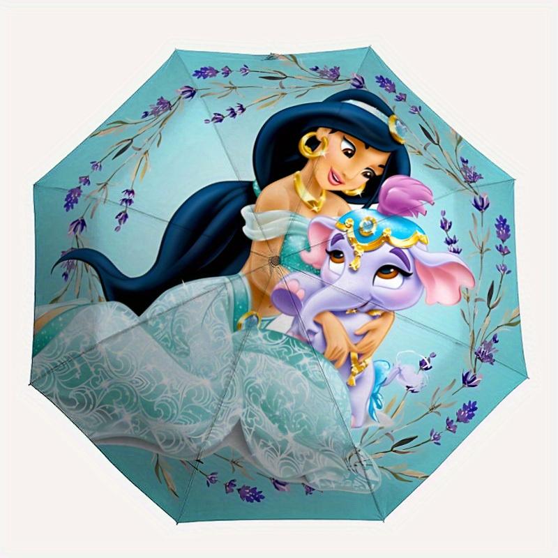 

1pc Jasmine Elephant Automatic Folding Umbrella, 8-Rib Portable & Foldable Design, All-Season Use, Highqualityy0722141
