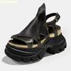 Sandali Donna Piattaforma Stile Punk Open Toe Zeppe 8cm Rialzo Scarpe Gladiatore Nero/bianco Sport Estate 2025 Scarpe da Spiaggia
