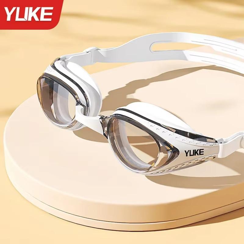 Großer Rahmen Professionelle HD Anti-Beschlag Silikon Schwimmbrille für Erwachsene Mit Ohrstöpseln Schwimmbrille Herren Damen Brille